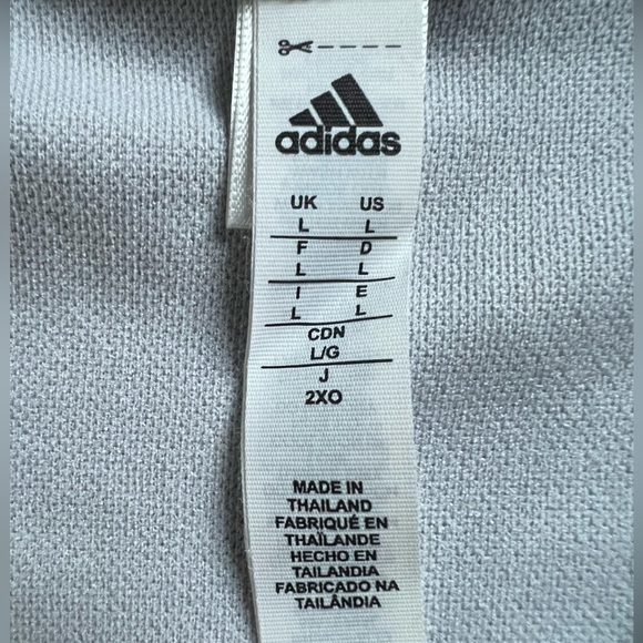 Adidas Climalite Training Long Sleeve Zipper Henley Top in Heathered Gray Size L - Picture 4 of 10